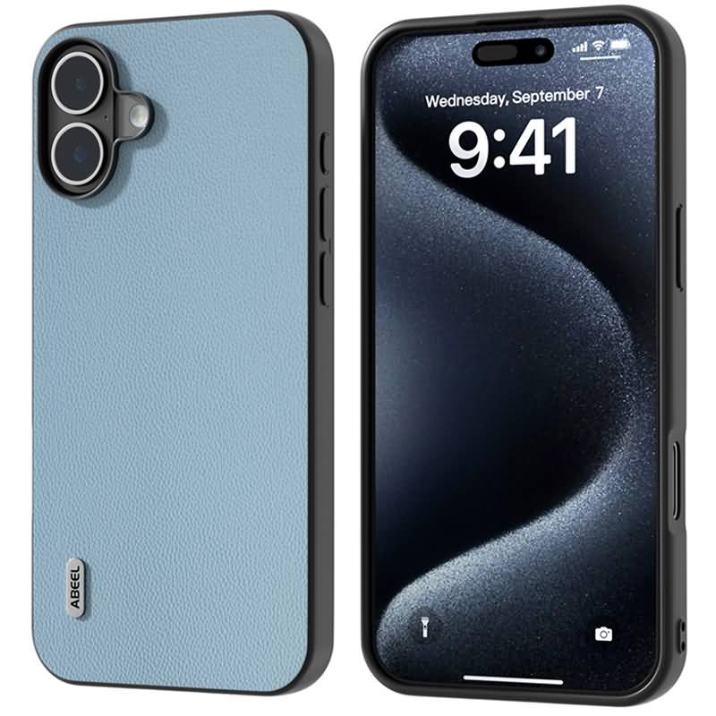 iPhone 16 シリーズ 背面PUレザーケース シンプル 軽量 おしゃれ 全6色