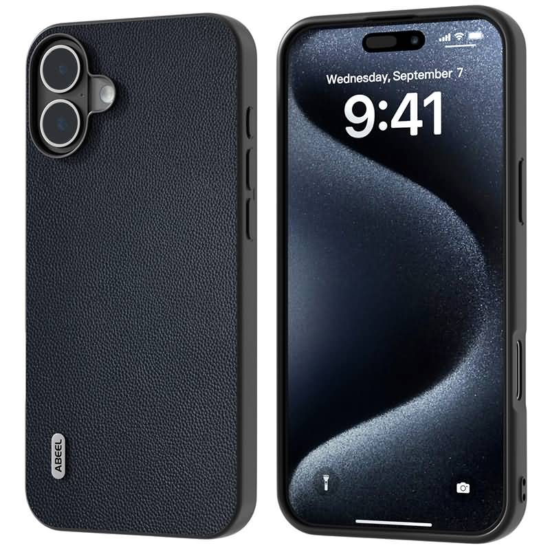 iPhone 16 シリーズ 背面PUレザーケース シンプル 軽量 おしゃれ 全6色