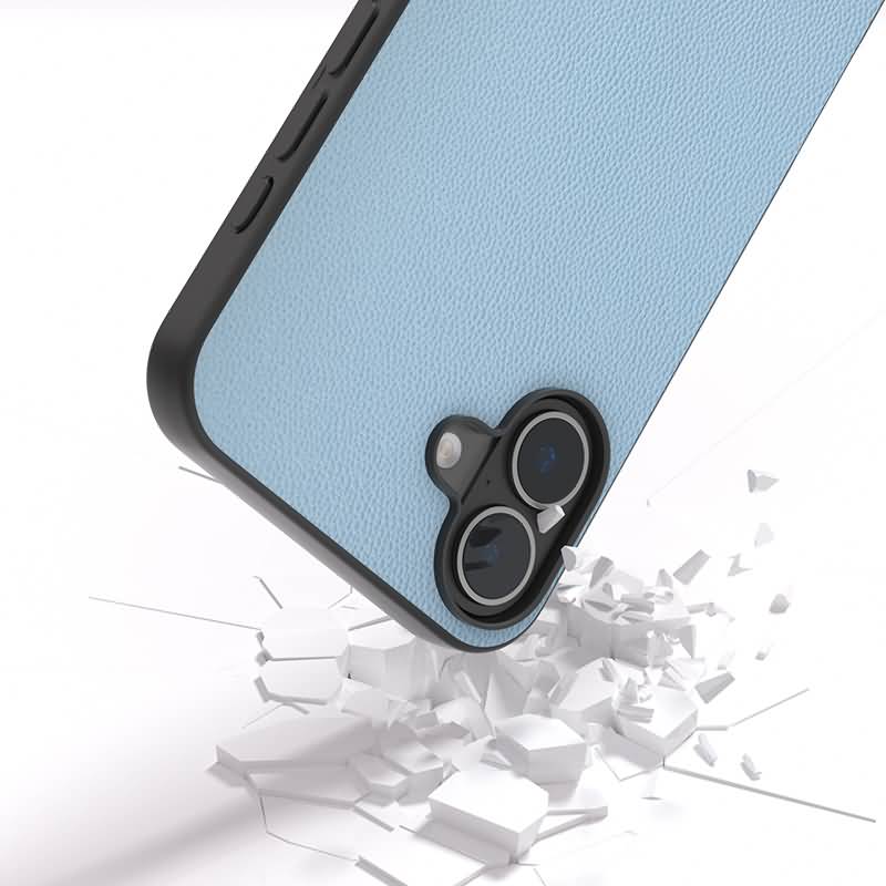 iPhone 16 シリーズ 背面PUレザーケース シンプル 軽量 おしゃれ 全6色