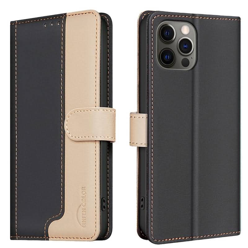 iPhone 16 シリーズ対応 PUレザー ツートンカラフル手帳型ケース 全5色