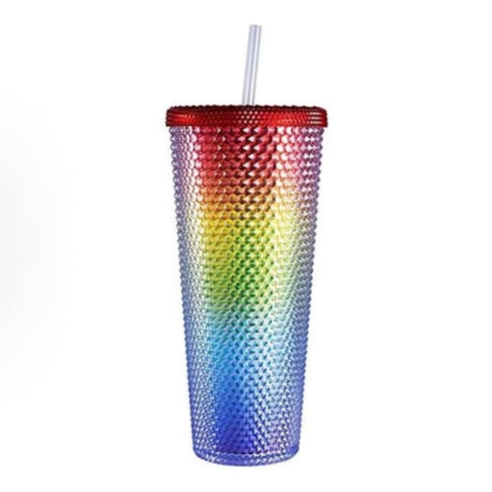 海外限定 Starbucks スターバックス コールドカップタンブラー レインボーカラー 710ml