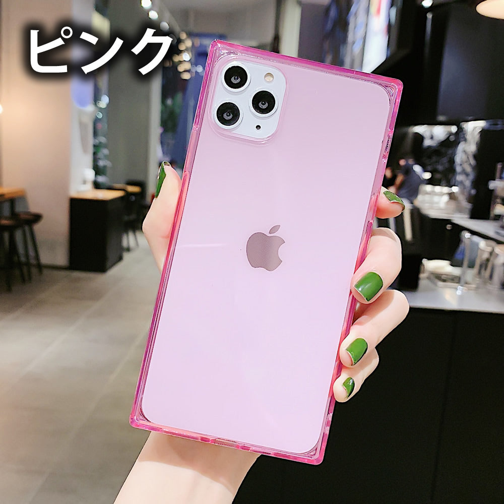 四角 透明スクエアケース iPhoneソフトケース 耐衝撃ケース TPUケース
