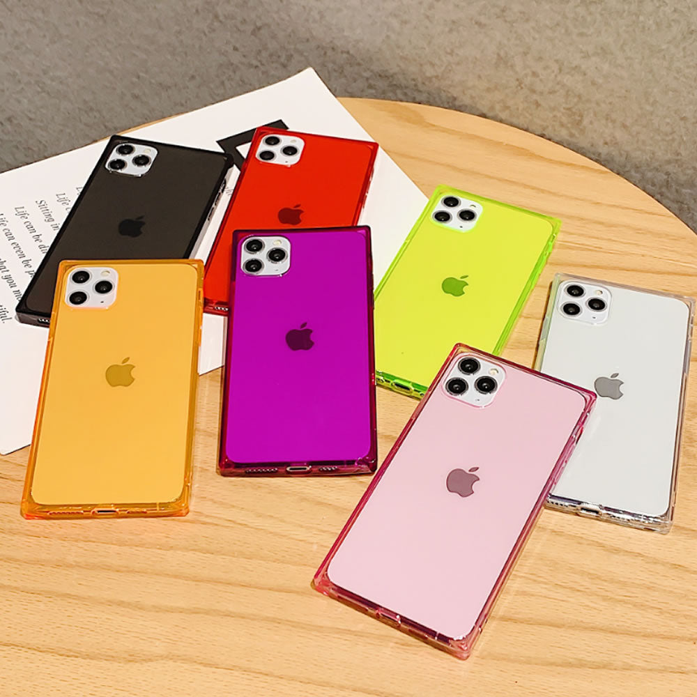 四角 透明スクエアケース iPhoneソフトケース 耐衝撃ケース TPUケース