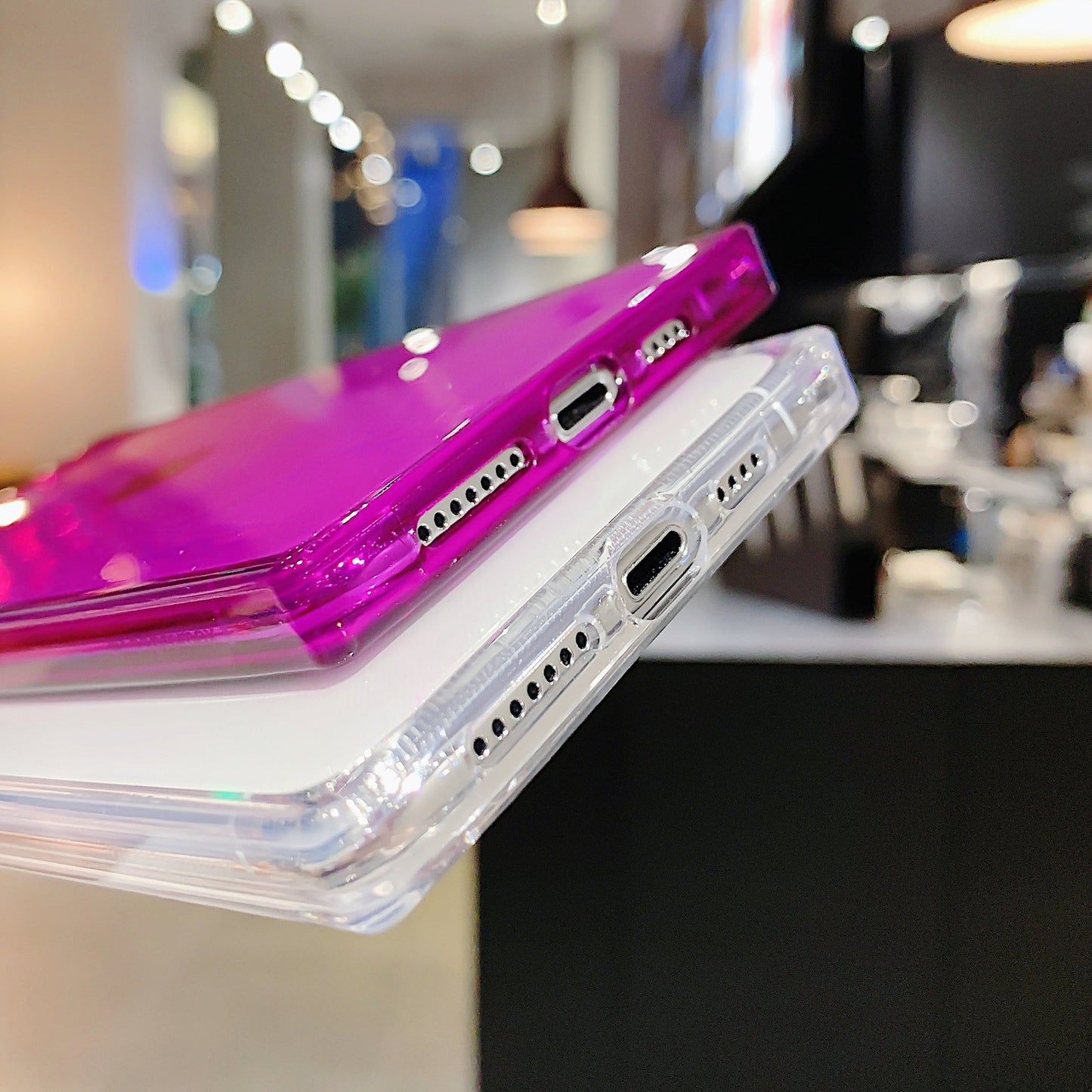 四角 透明スクエアケース iPhoneソフトケース 耐衝撃ケース TPUケース