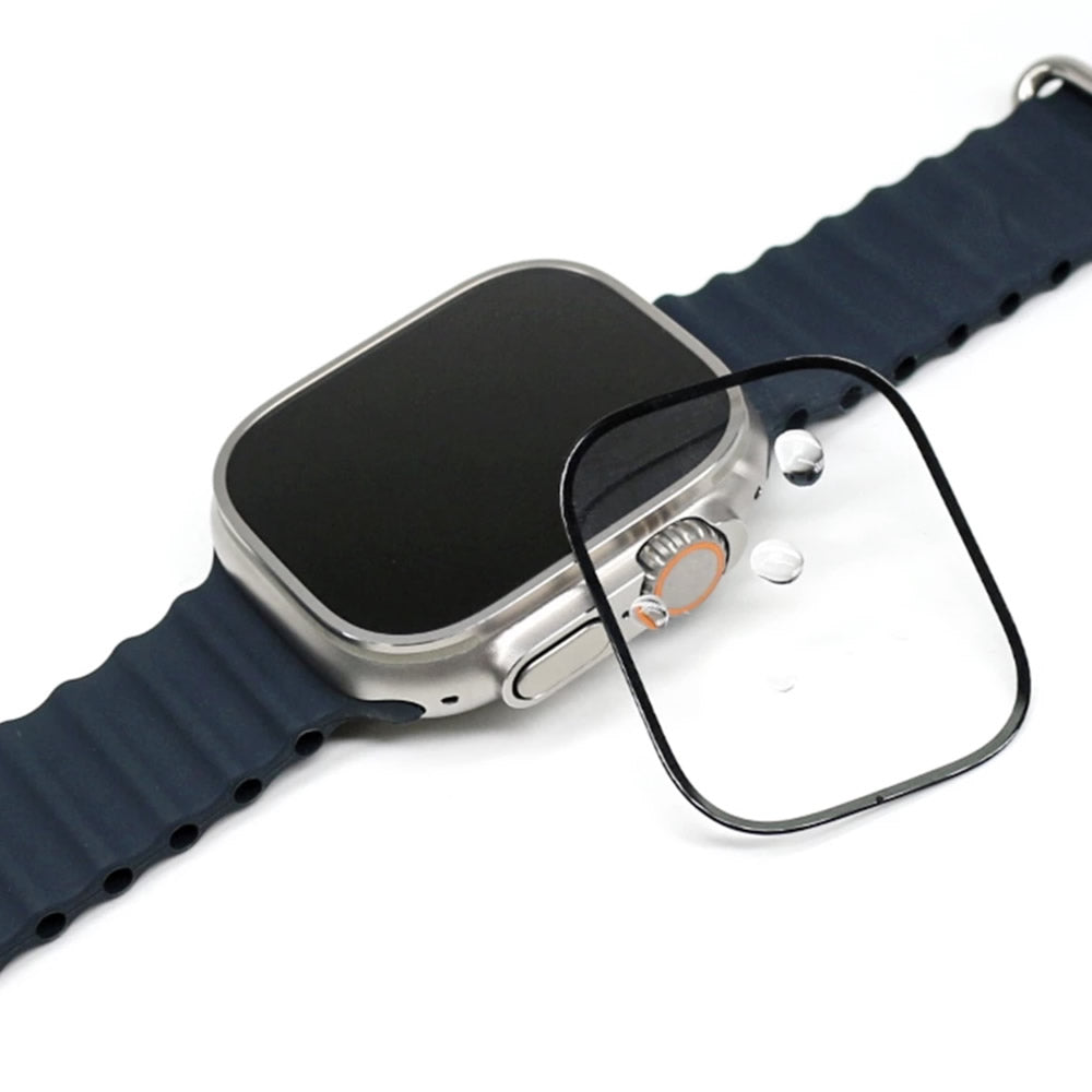 Apple Watch Ultra 用画面強化ガラス 9H 光沢ツヤツヤ高透明度