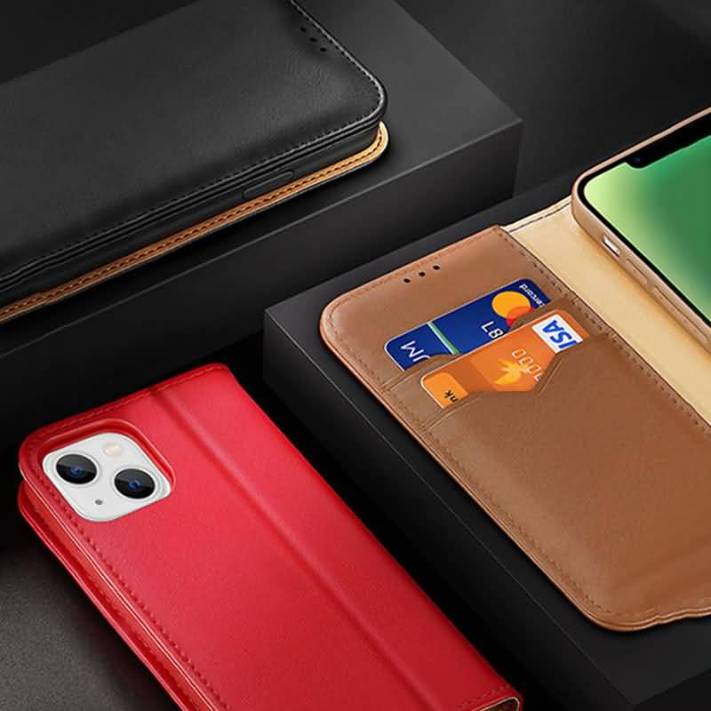 iPhone 15 シリーズ対応 本革レザー手帳ケース 高級感 衝撃吸収 カードポケット マグネット搭載フラップ