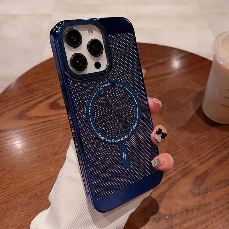iPhone 15 シリーズ対応 MagSafe対応 キラキラ網目模様 カラフルケース PC+TPU
