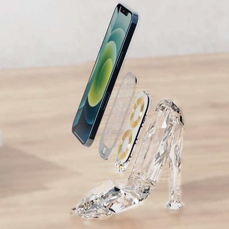 ガラスの靴のかたちをしたワイヤレス充電器 Qi iPhone・Androidなど充電可能