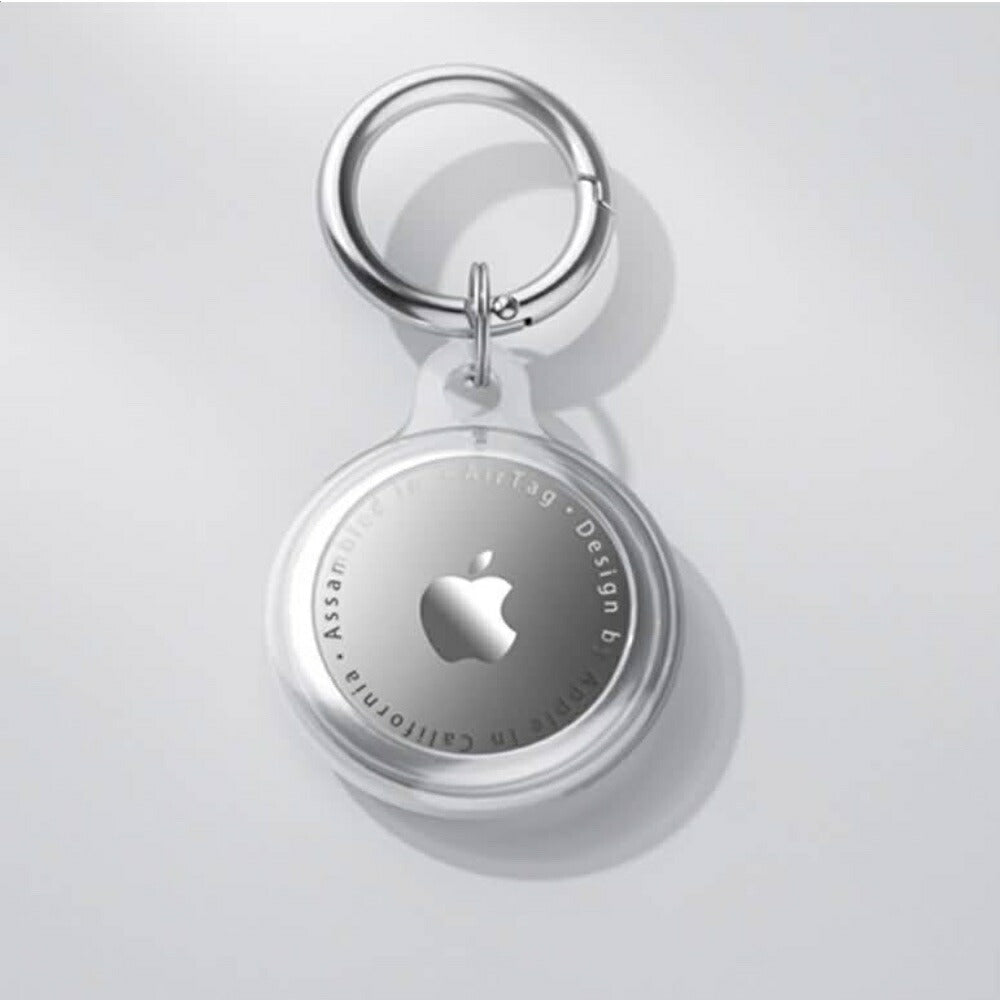 AppleAirTagケース透明TPUアップルエアタグ用柔らかいTPU透明クリアケースアルミ合金カラビナ付き全面保護だけど音も聞こえるAppleAirTagカバーアップルエアタグ用衝撃吸収保護ケース全13色