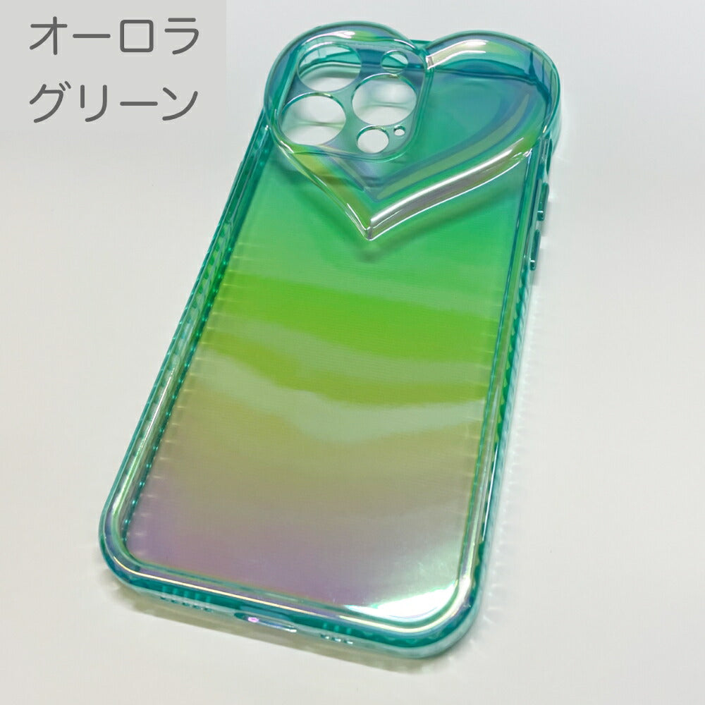 iPhone13ProMaxminiハートモチーフカメラレンズ保護TPUケースカメラまで保護ソフトTPUスマホケースオーロラかわいいおしゃれ韓国送料無料