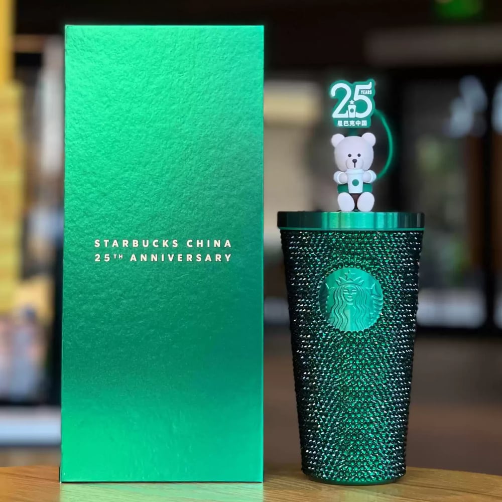 海外限定 中国限定 中国上陸25周年記念 2000個限定モデル Starbucks スターバックス コールドカップタンブラー 473ml グ –  スマホ堂 高松トキワ街店