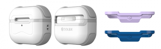 Solide Pocket for AirPods Pro ホワイト × グレー