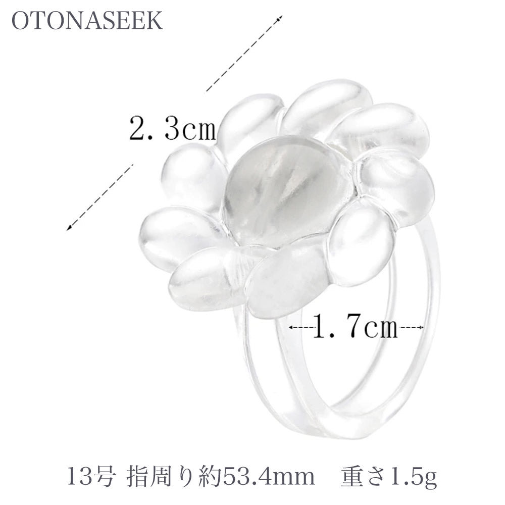 OTONASEEK 樹脂製クリアリング03 Ring 韓国アクセサリ指輪 – スマホ堂