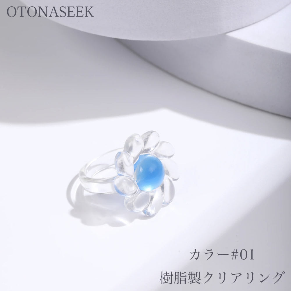 OTONASEEK 樹脂製クリアリング03 Ring 韓国アクセサリ指輪