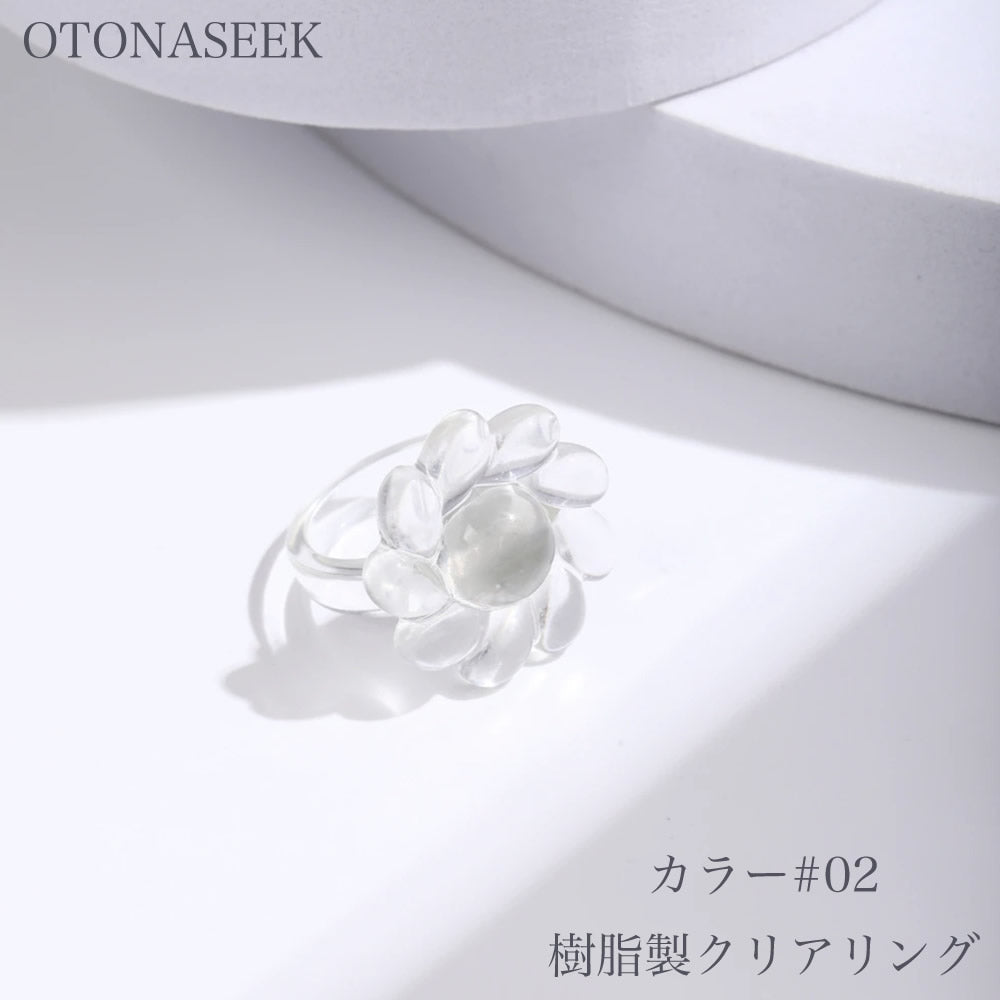 OTONASEEK 樹脂製クリアリング03 Ring 韓国アクセサリ指輪