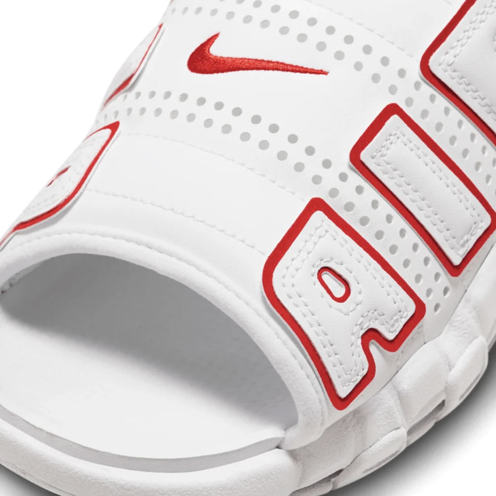 Nike Air More Uptempo Slide "White and University Red" FD9883-100