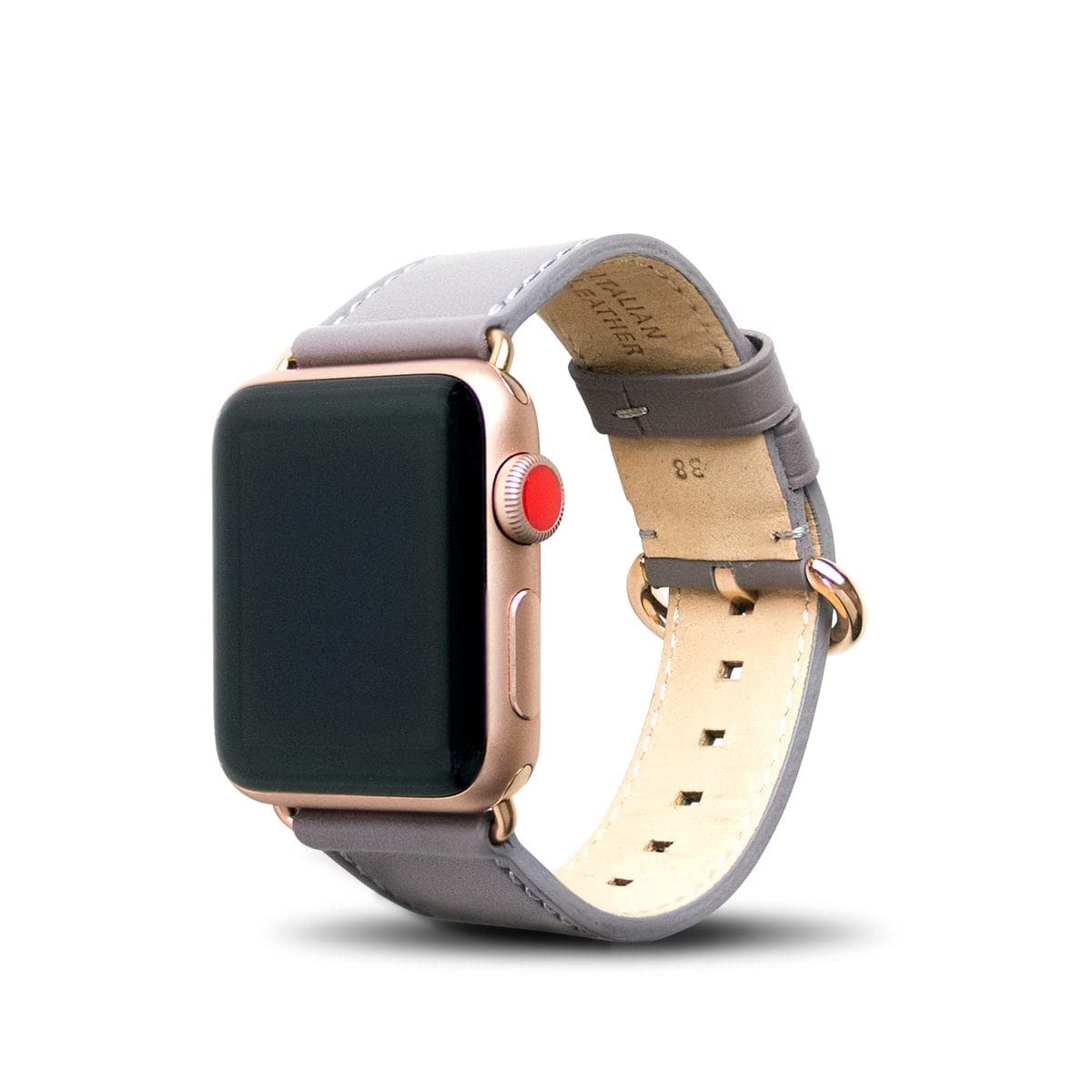 alto Leather Strap for Apple Watch セメントグレー（ゴールド金具）41mm/40mm/38mm
