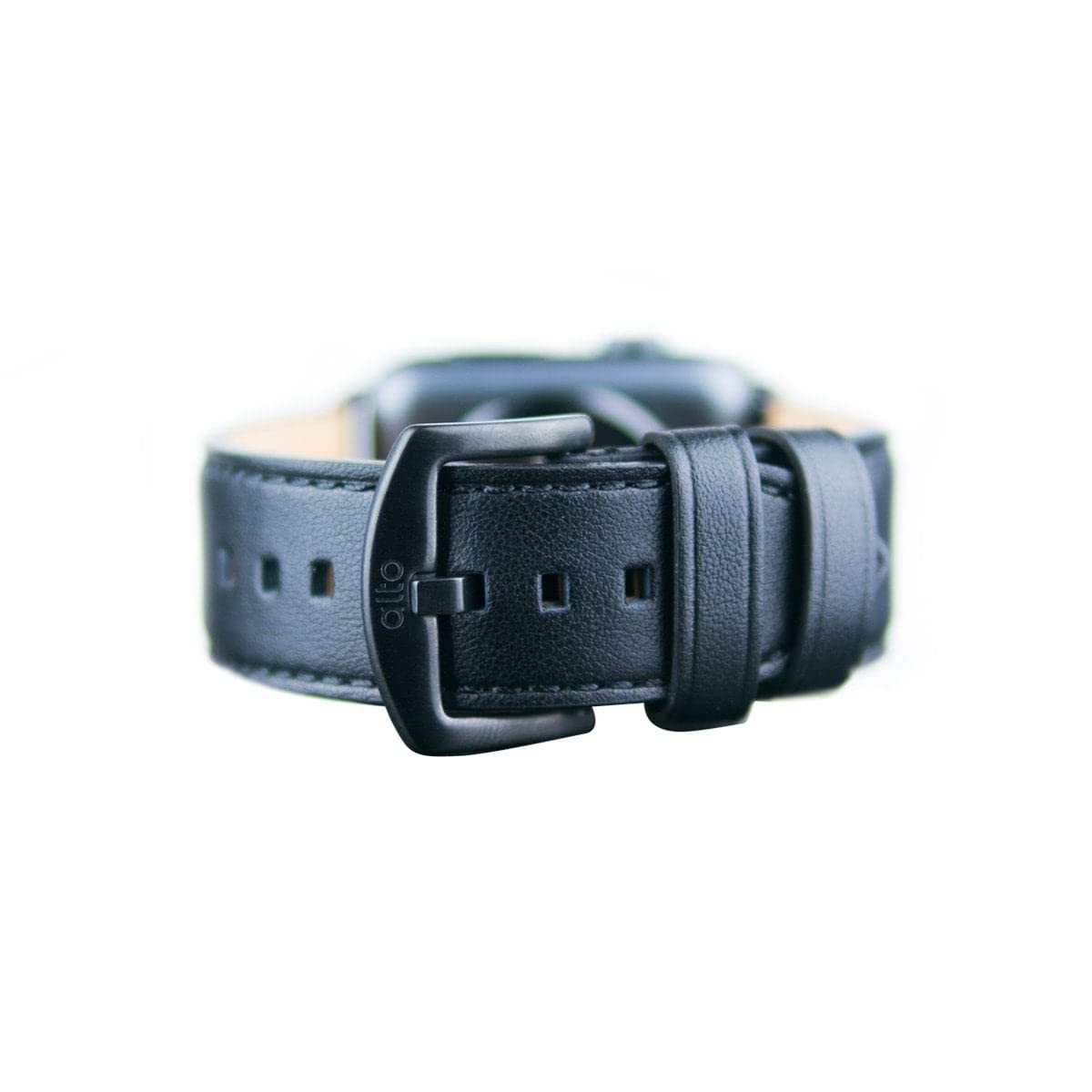 alto Leather Strap for Apple Watch レイヴンブラック（ブラック金具）49mm/45mm/44mm/42mm
