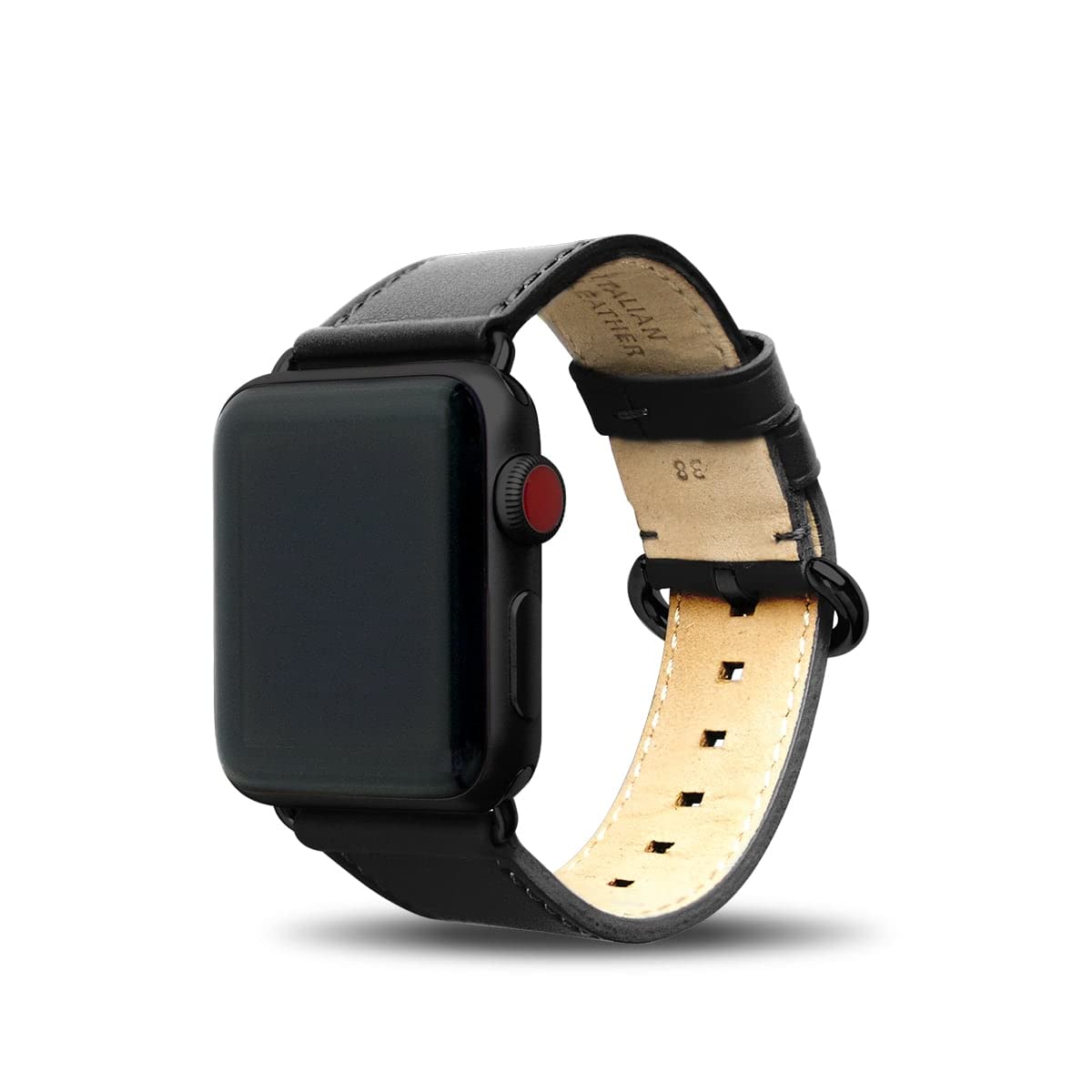 alto Leather Strap for Apple Watch レイヴンブラック（ブラック金具）41mm/40mm/38mm