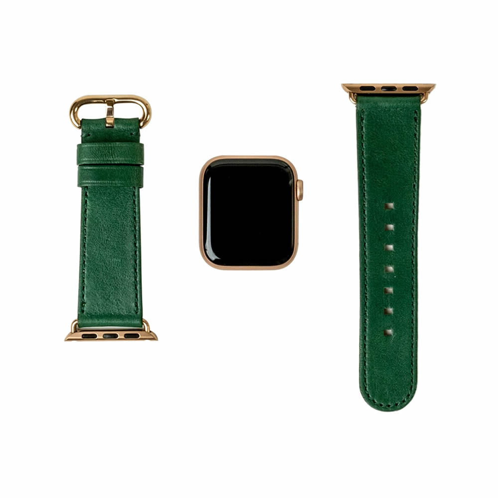 alto Leather Strap for Apple Watch フォレストグリーン（ゴールド