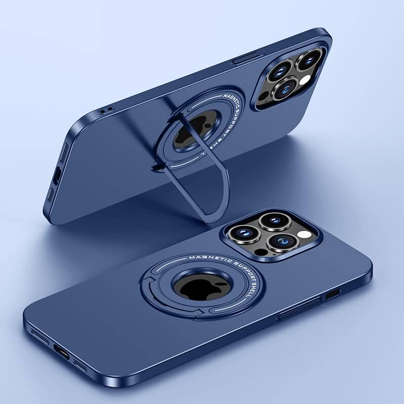 MagSafe 対応 リングホルダー付きハードケース スタンド リング 収納可能 マットな質感 iPhone 14 / 13 / Pro Max Plus
