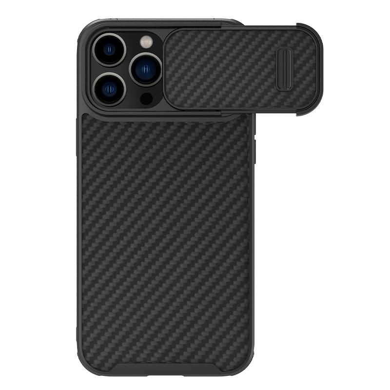 Nillkin正規品 iPhone 14 シリーズ対応 カーボン風PCケース 高級感 カメラレンズ保護 背面型カバー 耐衝撃