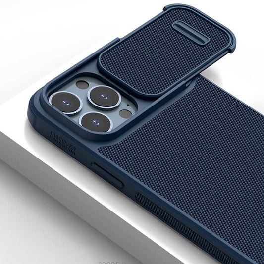 Nillkin正規品 iPhone 14 シリーズ対応 耐衝撃アーマーケース カメラレンズ保護 スライド式 背面型カバー