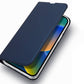 iPhone 15 シリーズ対応 DUX DUCIS社製 高級感のある薄型PUレザー手帳ケース ワイヤレス充電対応  耐衝撃