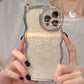 iPhone 15シリーズ対応 ネコ耳流線型デザインの透明TPUケース フレームキラキラ 背面ホロググラムハート ソフトケース 耐衝撃 可愛いデザイン iPhone 14/13/12対応 全5色