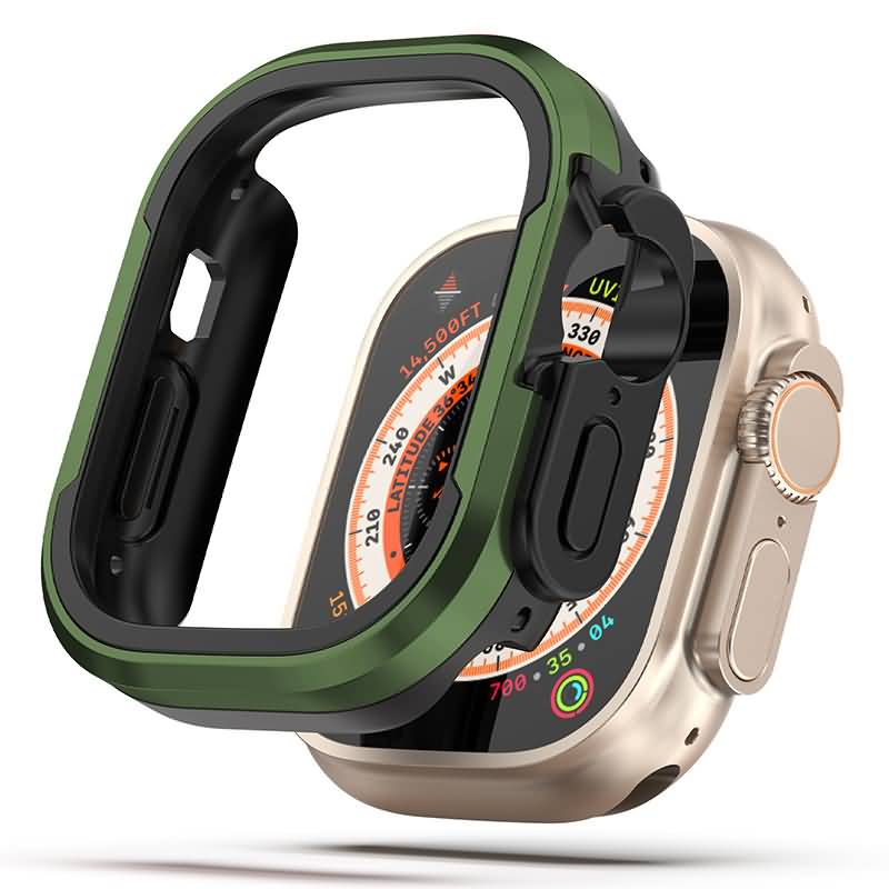 Apple Watch メタル＋TPUケース フレームカバー 耐衝撃 高級感 装着したまま充電可能 Ultra ウルトラ 49mm.45mm.41mm対応