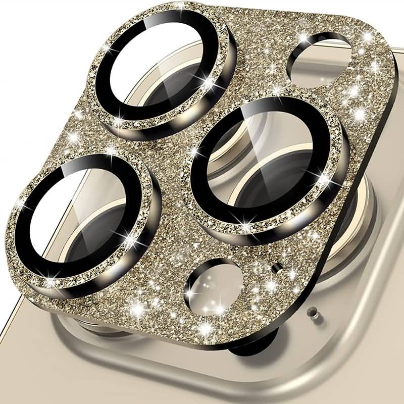 iPhone 15シリーズ対応 フレームPC素材 カメラレンズ強化ガラス ラメ入り プロテクトカバー キラキラ レンズ割れ防止