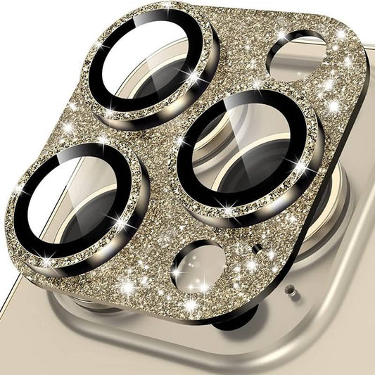iPhone 15シリーズ対応 フレームPC素材 カメラレンズ強化ガラス ラメ入り プロテクトカバー キラキラ レンズ割れ防止