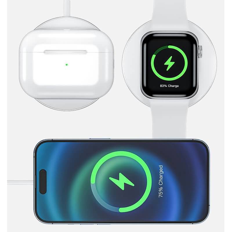 MagSafe対応ワイヤレス充電器 軽量 コンパクト マグセーフ Type-C iPhone Apple Watch AirPods Pro
