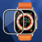 Apple Watch Ultra 用アルミフレーム搭載強化ガラス 9H 光沢ツヤツヤ高透明度