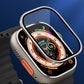 Apple Watch Ultra 用アルミフレーム搭載強化ガラス 9H 光沢ツヤツヤ高透明度