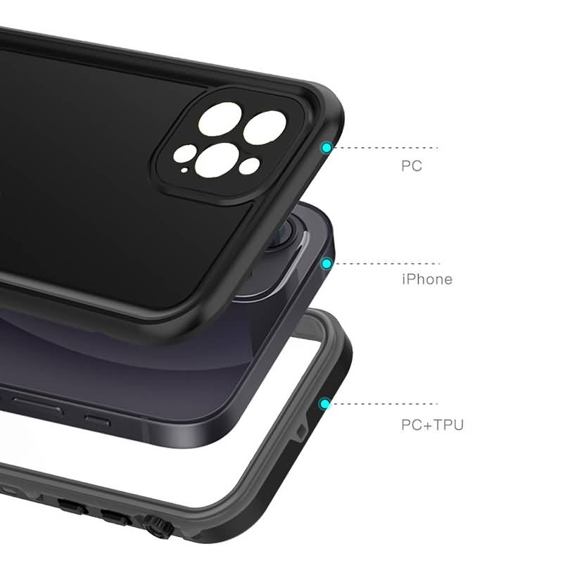 iPhone12ProMaxminiMagSafe対応防水防塵耐衝撃完全密閉ケースポリカーボネート&TPUハイブリッドケーススタンド機能搭載スマホケース全3色