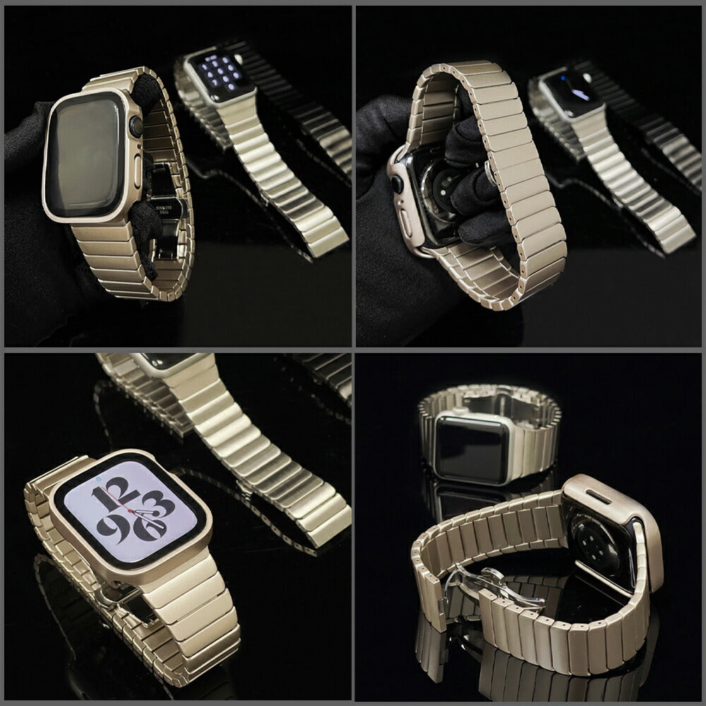 Apple Watch 各機種対応 蛇腹スタイルステンレススティール