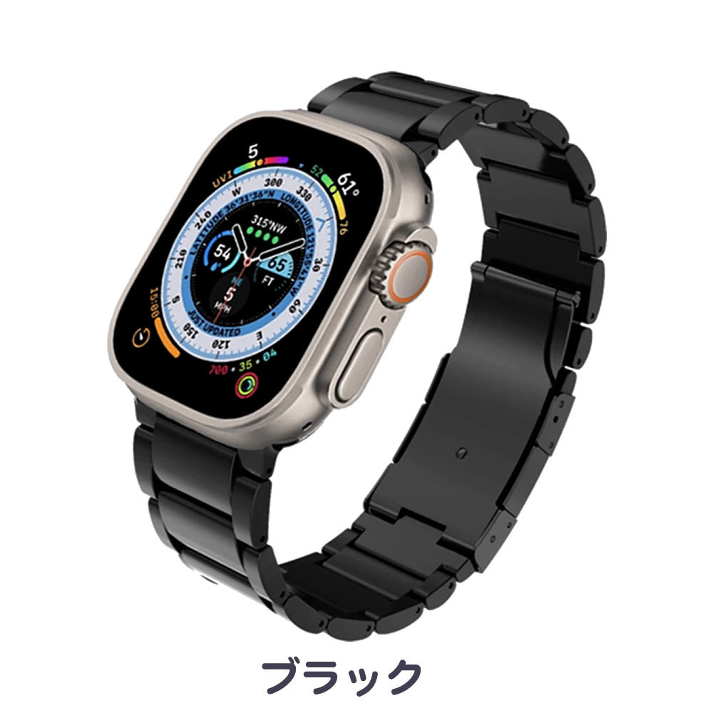Apple Watch用チタンバンド メタルリンクブレスレット 49mm/45mm/44mm/42mm